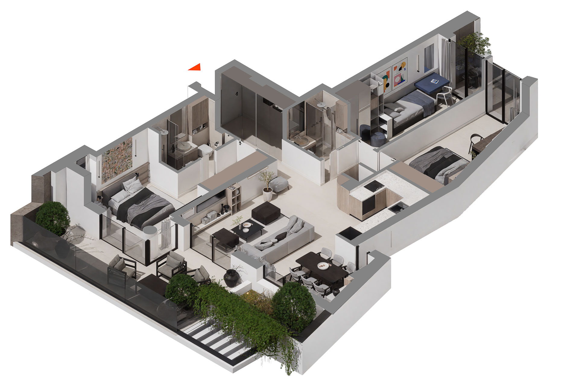 Stan 15 - 108.24 m² • Četvorosoban - VIP Home Požarevac novogradnja stanovi sa garažom